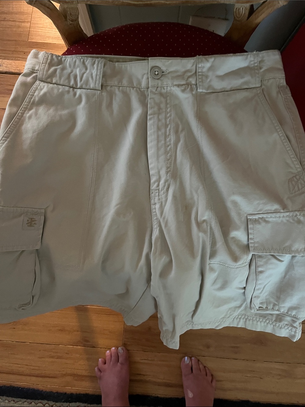 IZOD‎ Mens Cargo Shorts Size 32/34 Beige Outdoor Casual Comfortable
